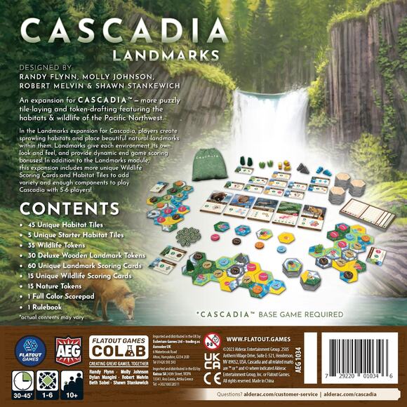 NWT AEG Cascadia Landmarks Expansion Board Game | Adds 5th & 6th Player - Picture 2 of 7